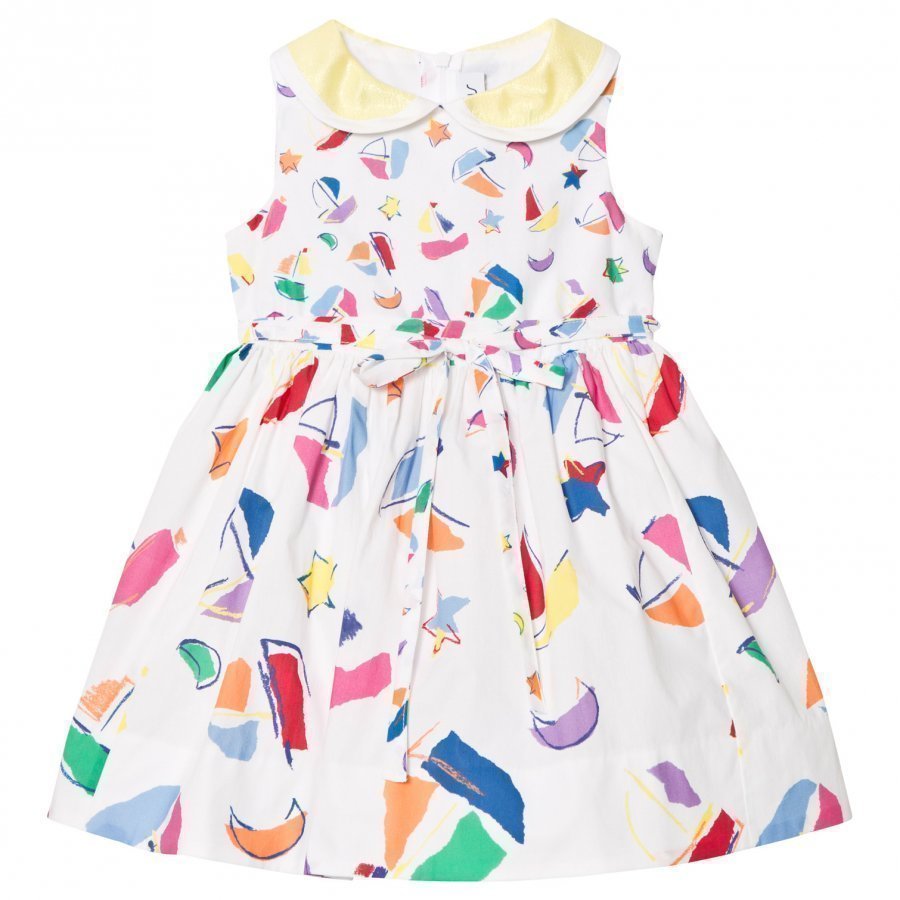 Simonetta Sailing Print Cotton Dress Juhlamekko