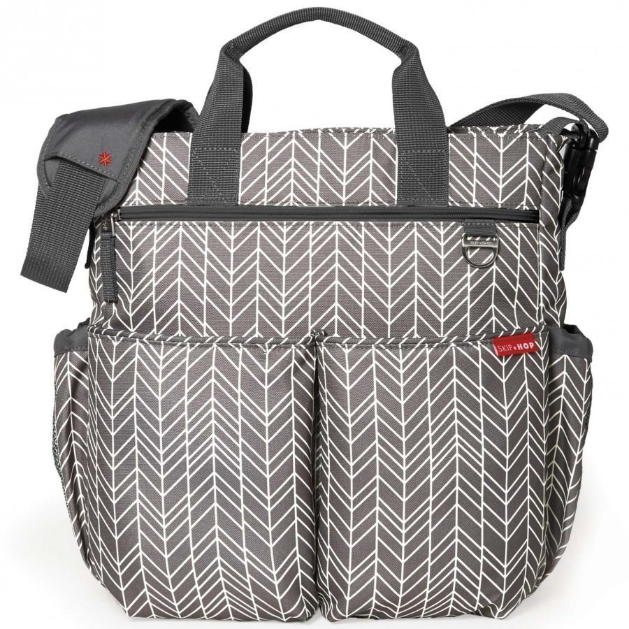 Skip Hop Duo Signature Diaper Bag Grey Feathers Hoitolaukku