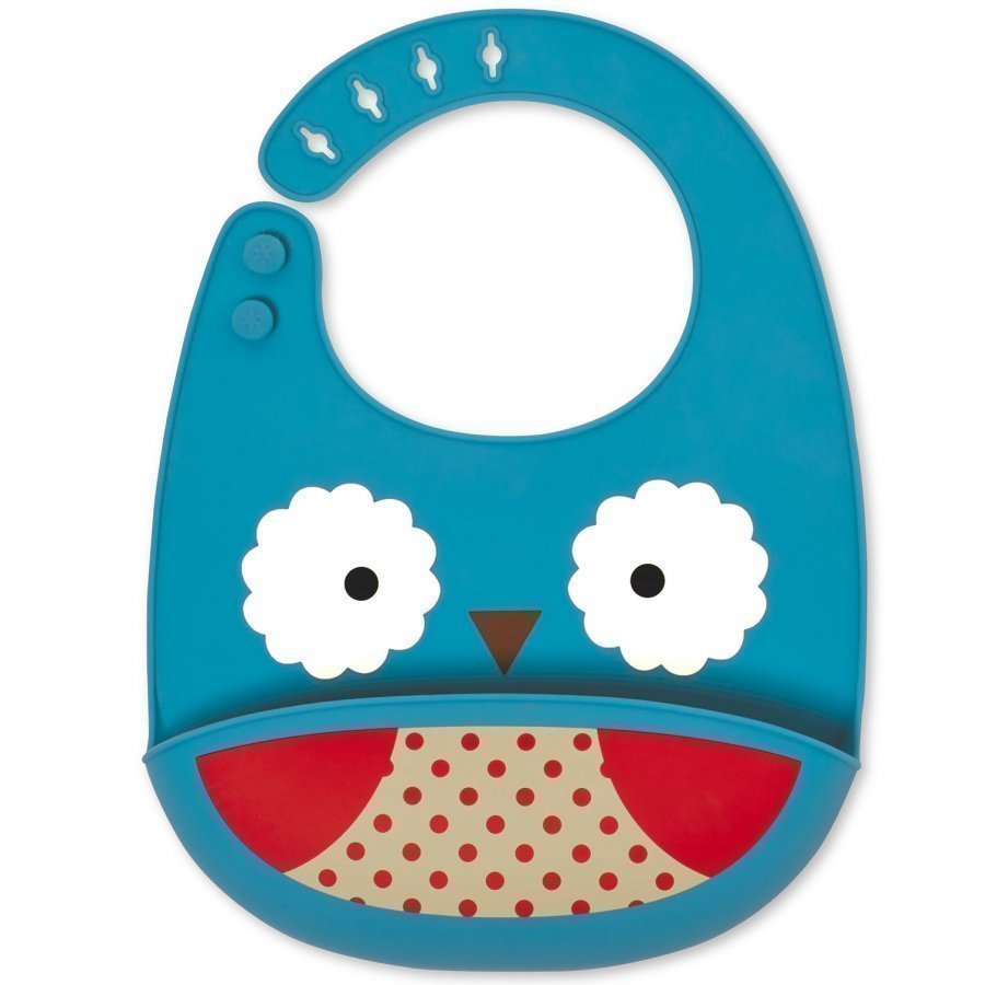 Skip Hop Zoo Fold & Go Silicone Bib Owl Ruokalappu