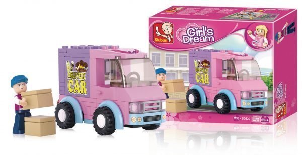 Sluban Delivery Van Sluban Girls Dream Sarjan Rakennuspalikat