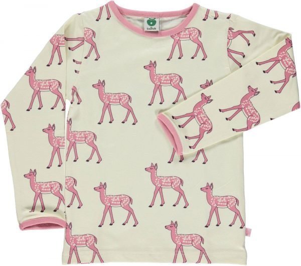 Småfolk Deer Ls Paita Cream