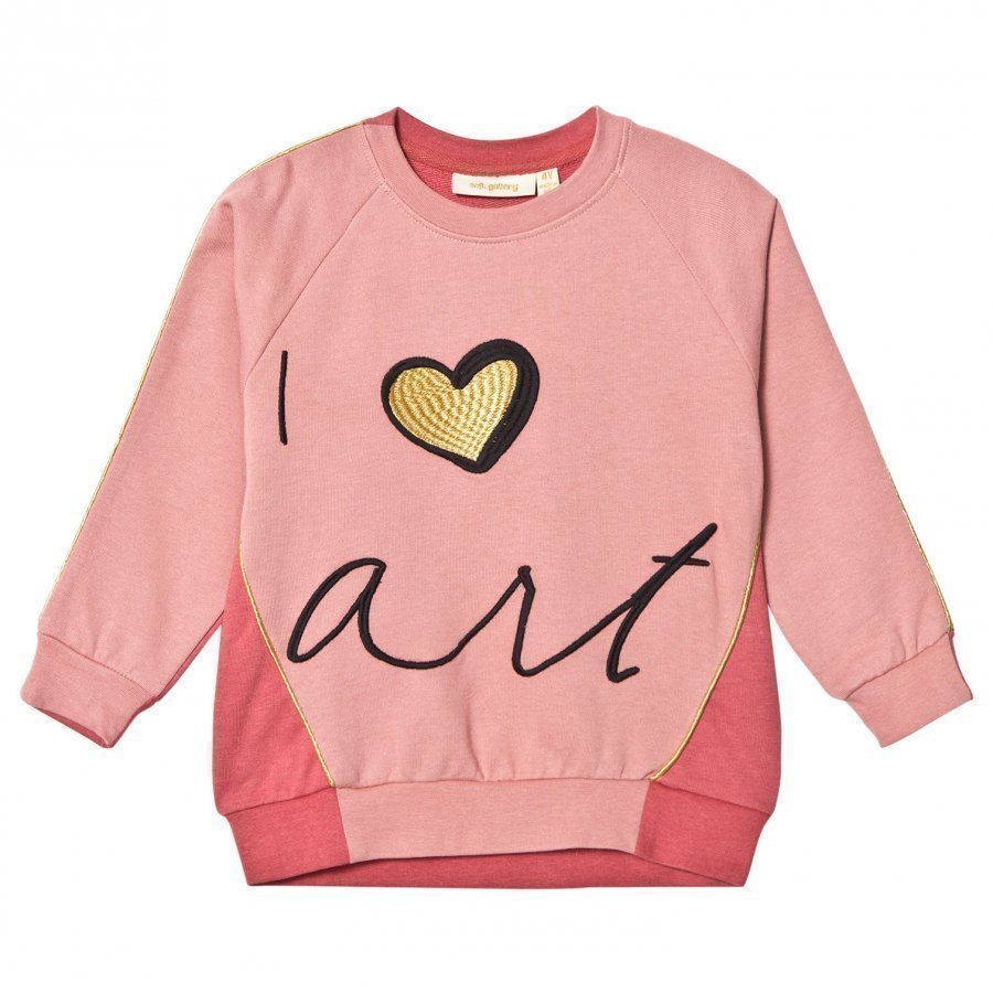 Soft Gallery Babs Sweatshirt Rosette/Faded Rose Love Art Oloasun Paita