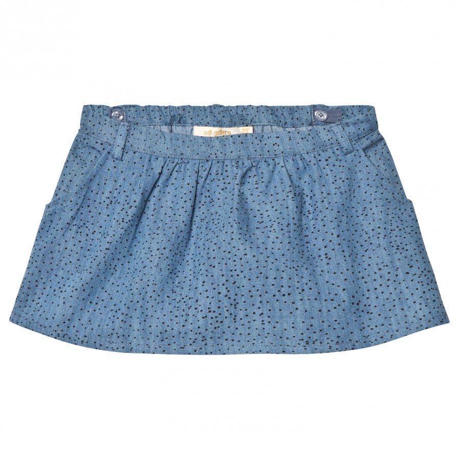 Soft Gallery Lola Skirt Denim Blue Minidots Lyhyt Hame