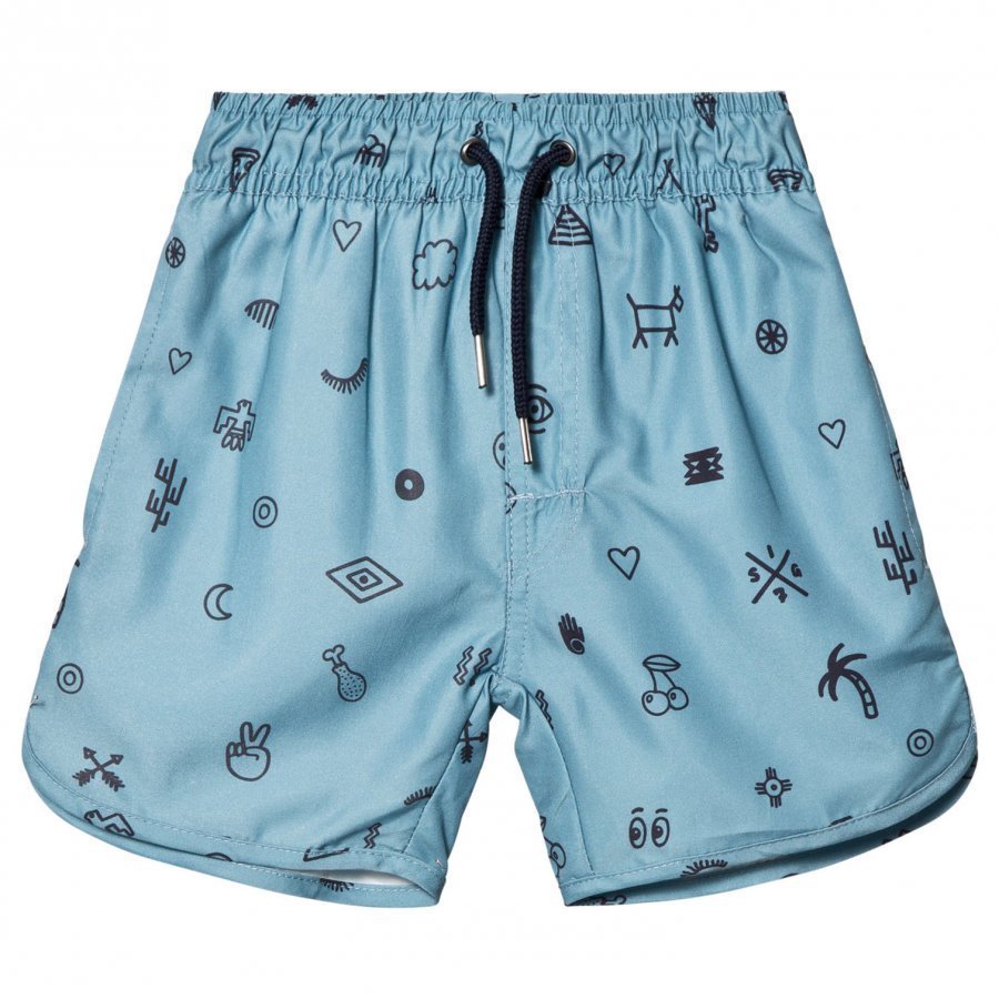 Soft Gallery Oliver Swim Trunks Smoke Blue Uimashortsit