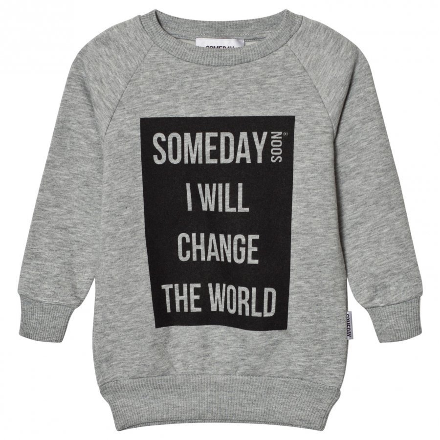 Someday Soon Ivan Sweatshirt Grey Melange Oloasun Paita