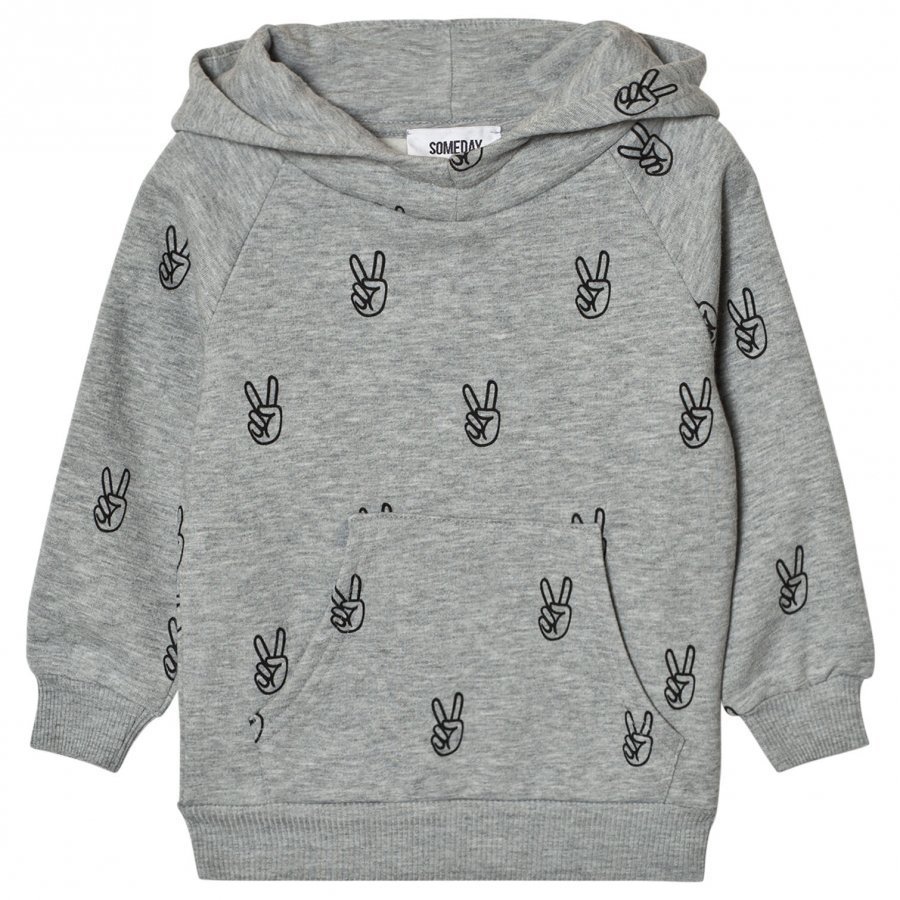 Someday Soon Power Hoodie Grey Melange Huppari