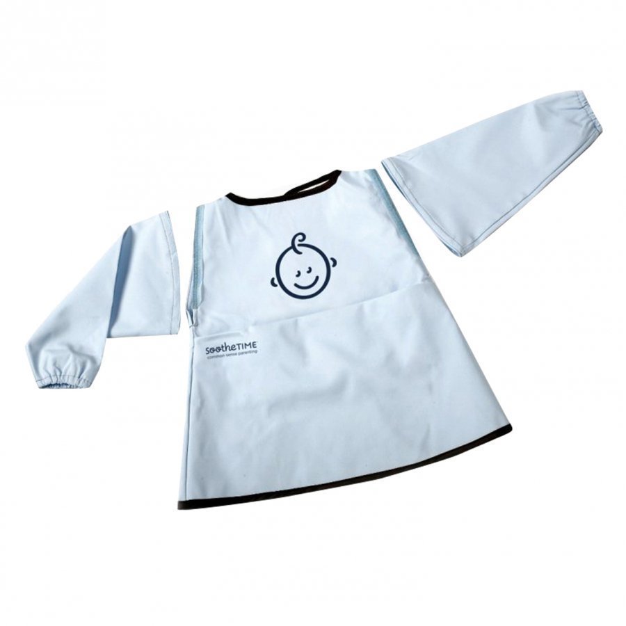 Soothetime Bib W. Sleeves Blue Ruokalappu