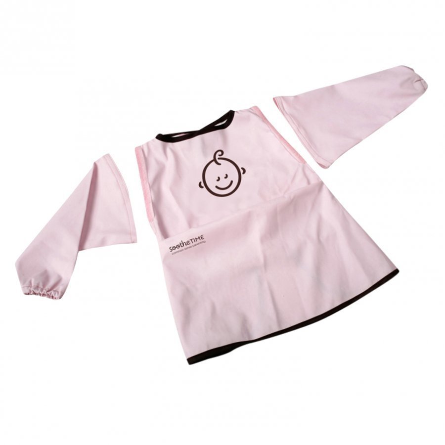 Soothetime Bib W. Sleeves Pink Ruokalappu