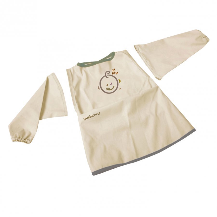 Soothetime Bib W. Sleeves Taupe Ruokalappu