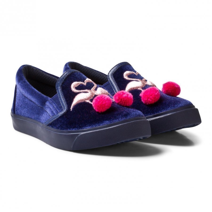 Sophia Webster Mini Kingston Flamingo Slip-Ons Navy Lenkkarit