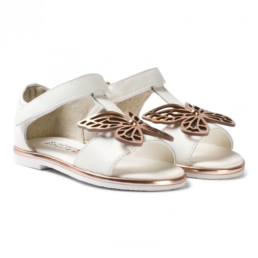 Sophia Webster Mini White Leather Flutterby Sandals Remmisandaalit