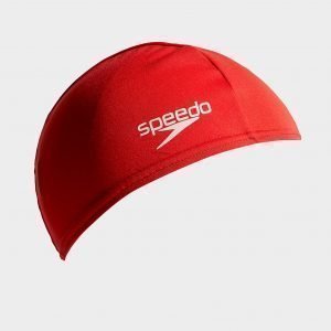 Speedo Plain Swim Cap Uimalakki Punainen