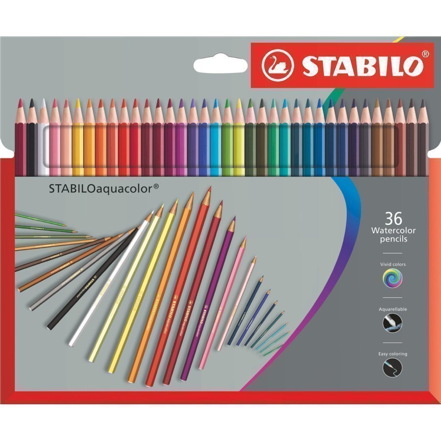 Stabilo Akvarellikynä Aquacolor 36 Kpl