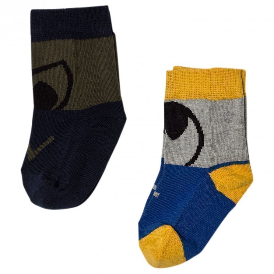 Stella Mccartney Kids 2-Pack Blue Black Trumpet Socks Sukat