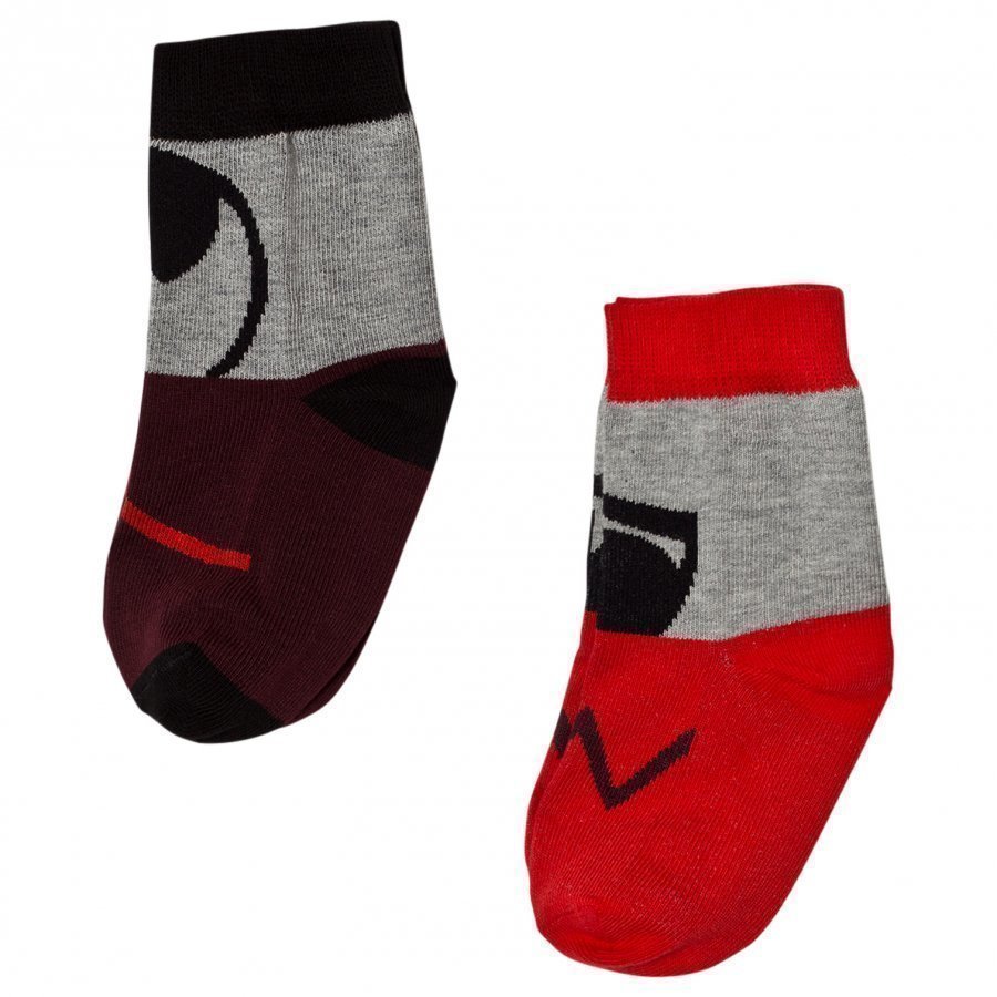 Stella Mccartney Kids 2-Pack Red Burgundy Trumpet Socks Sukat