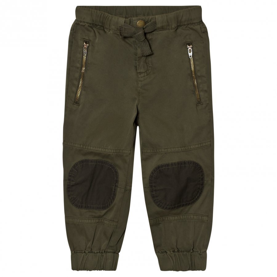 Stella Mccartney Kids Almond Khaki Patch Pants Cargo Housut