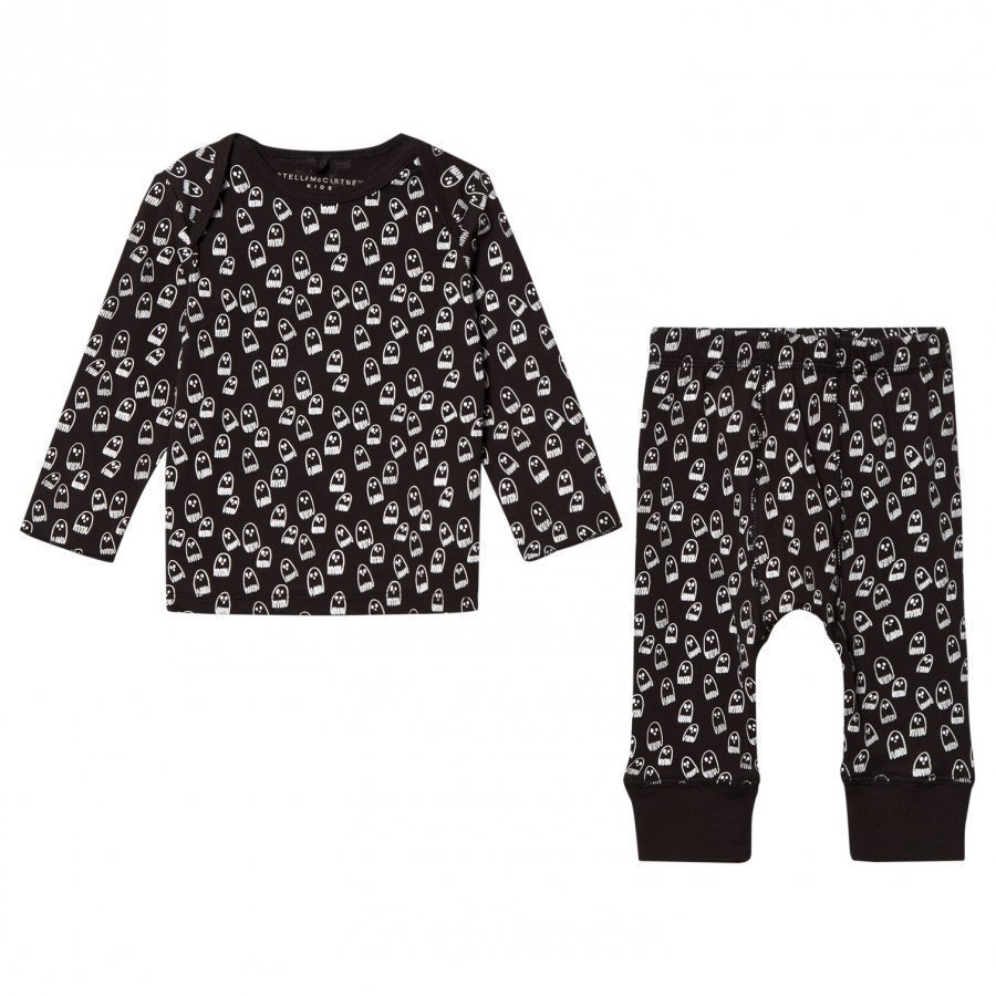 Stella Mccartney Kids Black All Over Print Set Asusetti