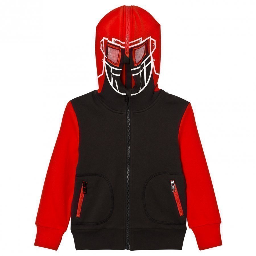 Stella Mccartney Kids Black And Red Hockey Player Bandit Hoody Huppari