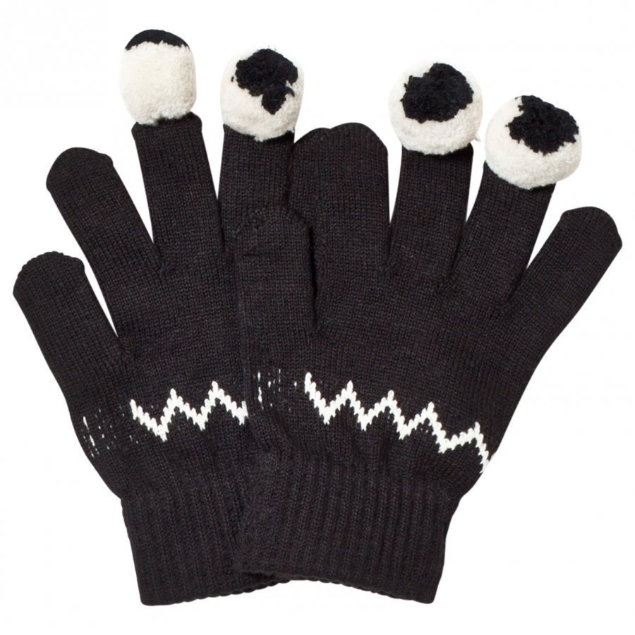 Stella Mccartney Kids Black Eye Gloves Villahanskat