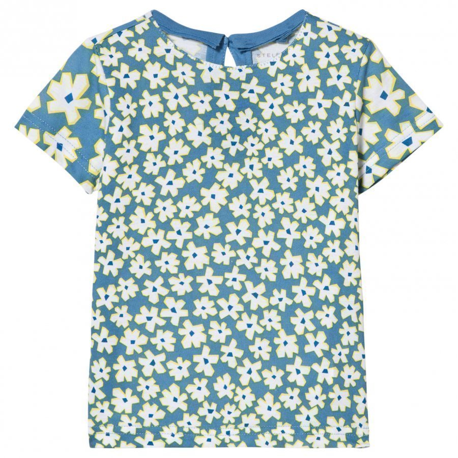 Stella Mccartney Kids Blue Daisy Print Tee T-Paita