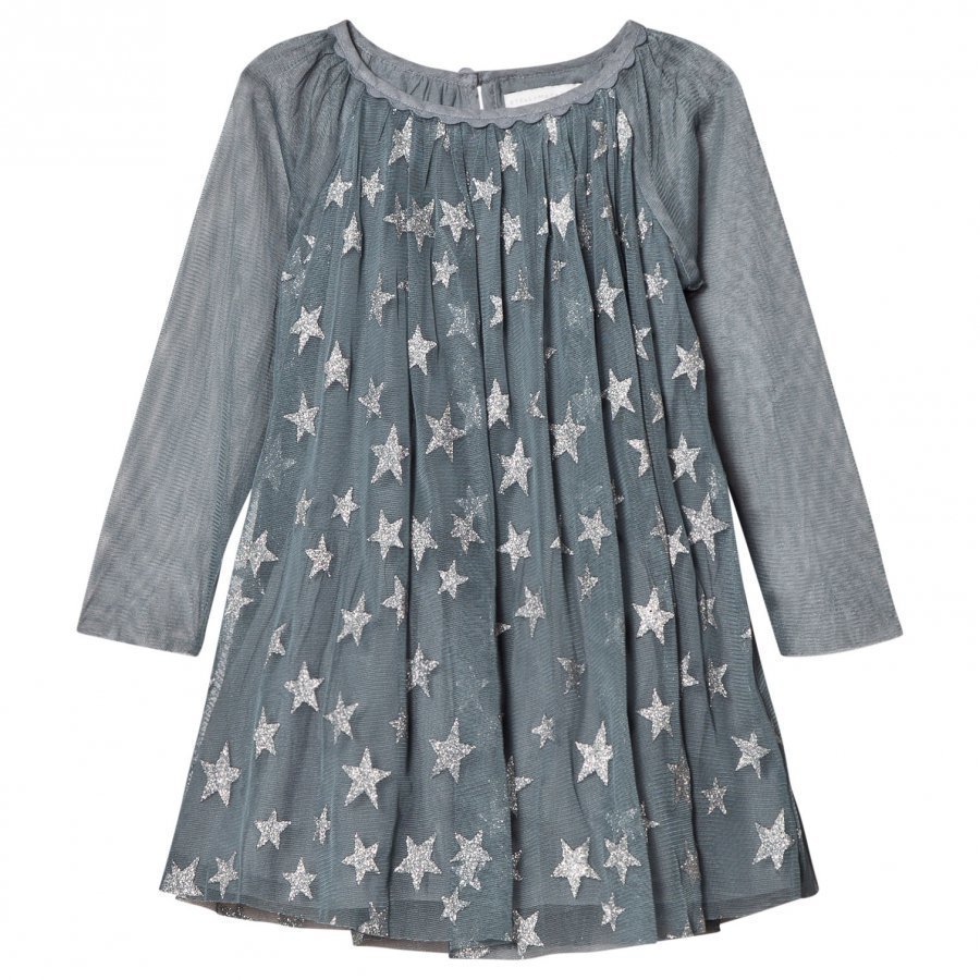 Stella Mccartney Kids Blue Glitter Misty Dress Juhlamekko