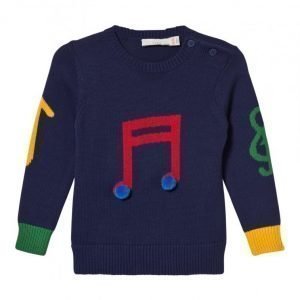 Stella Mccartney Kids Blue Musical Note Jumper Paita