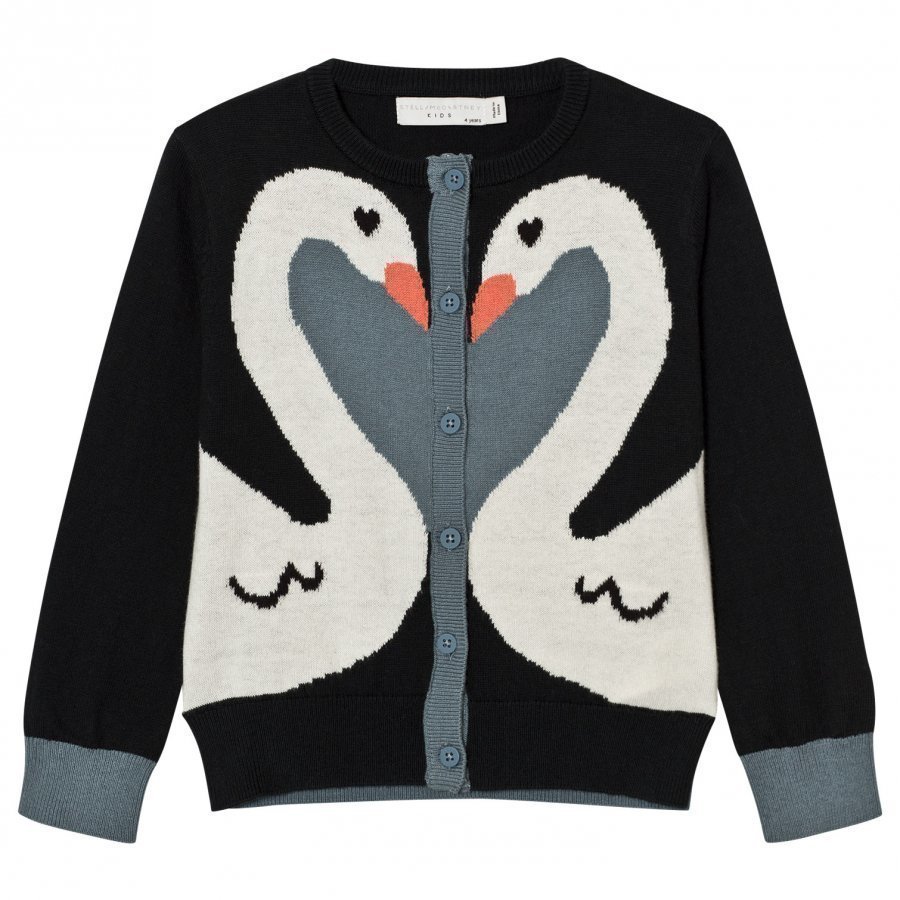 Stella Mccartney Kids Charcoal Swan Lauren Cardigan Neuletakki