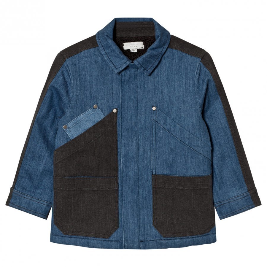 Stella Mccartney Kids Denim Chase Jacket Blue Dark Grey Farkkutakki