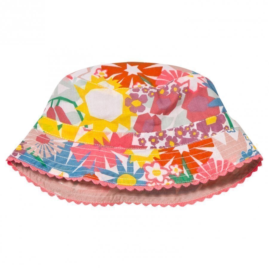 Stella Mccartney Kids Dolores Hat Pink Flower Print Aurinkohattu