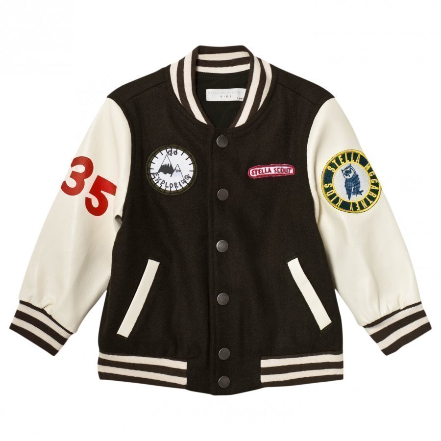 Stella Mccartney Kids Donald Varsity Jacket Khaki Bomber Takki