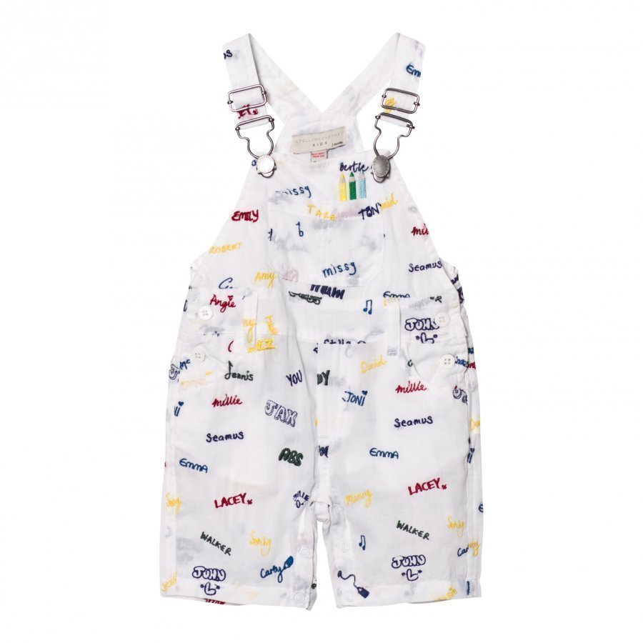 Stella Mccartney Kids Dungarees With Embroidered Names Lappuhaalari