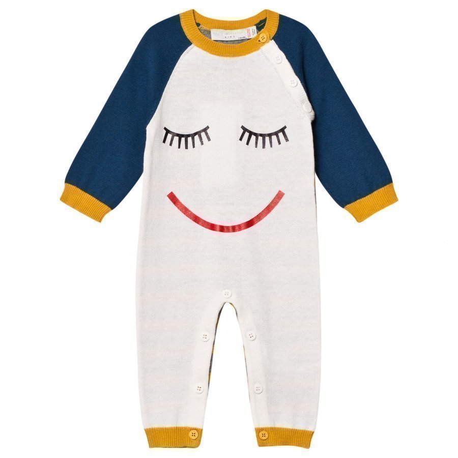 Stella Mccartney Kids Face Knit Tommy One-Piece Cream Body