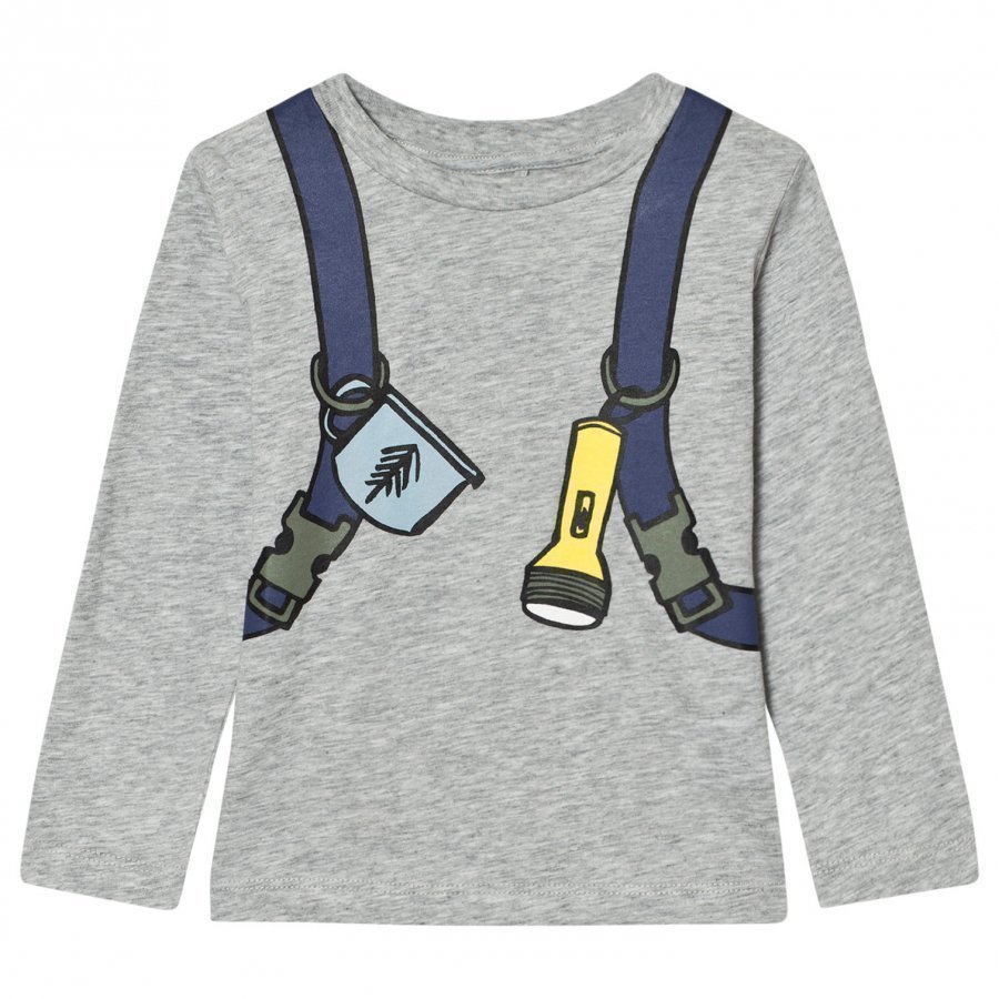 Stella Mccartney Kids Grey Back Pack Barley Boy Tee T-Paita