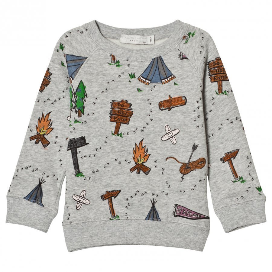 Stella Mccartney Kids Grey Explorer Print Billy Sweatshirt Oloasun Paita