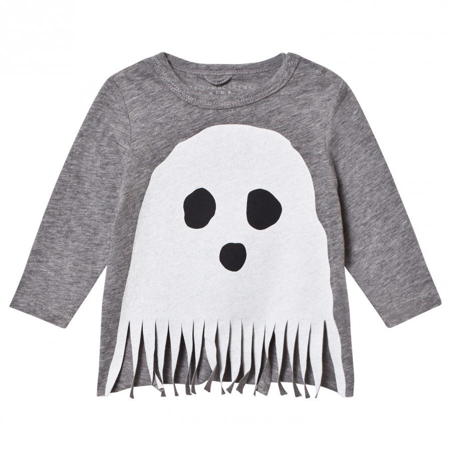 Stella Mccartney Kids Grey Ghost Fringe Georgie Tee T-Paita