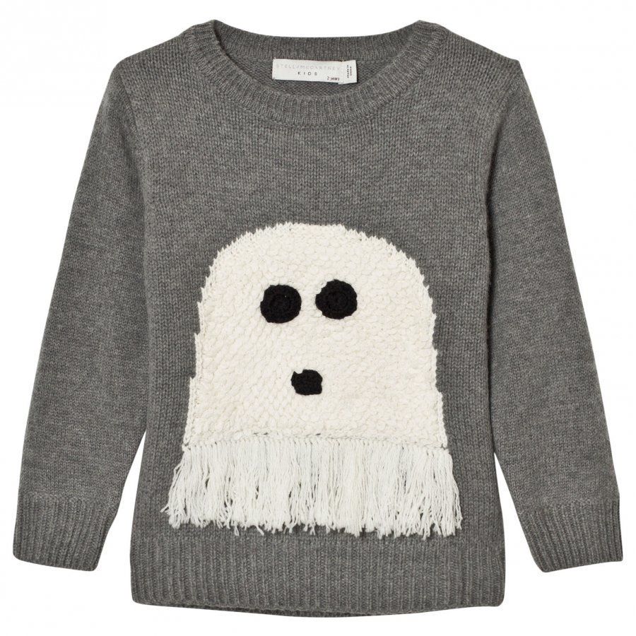 Stella Mccartney Kids Grey Ghost Intarsia Jumper Paita