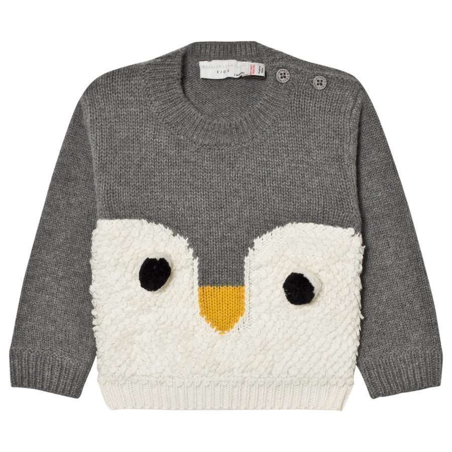 Stella Mccartney Kids Grey Ira Knit Penguin Jumper Paita