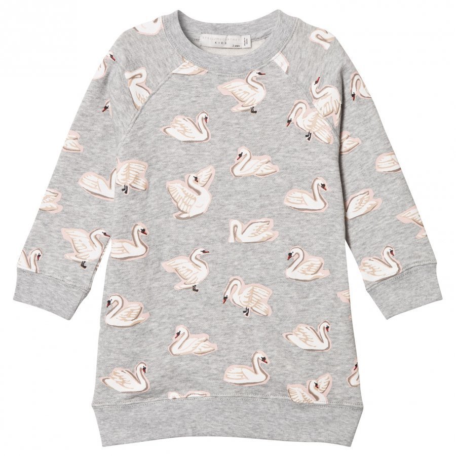 Stella Mccartney Kids Grey Leona Swan Dress Mekko