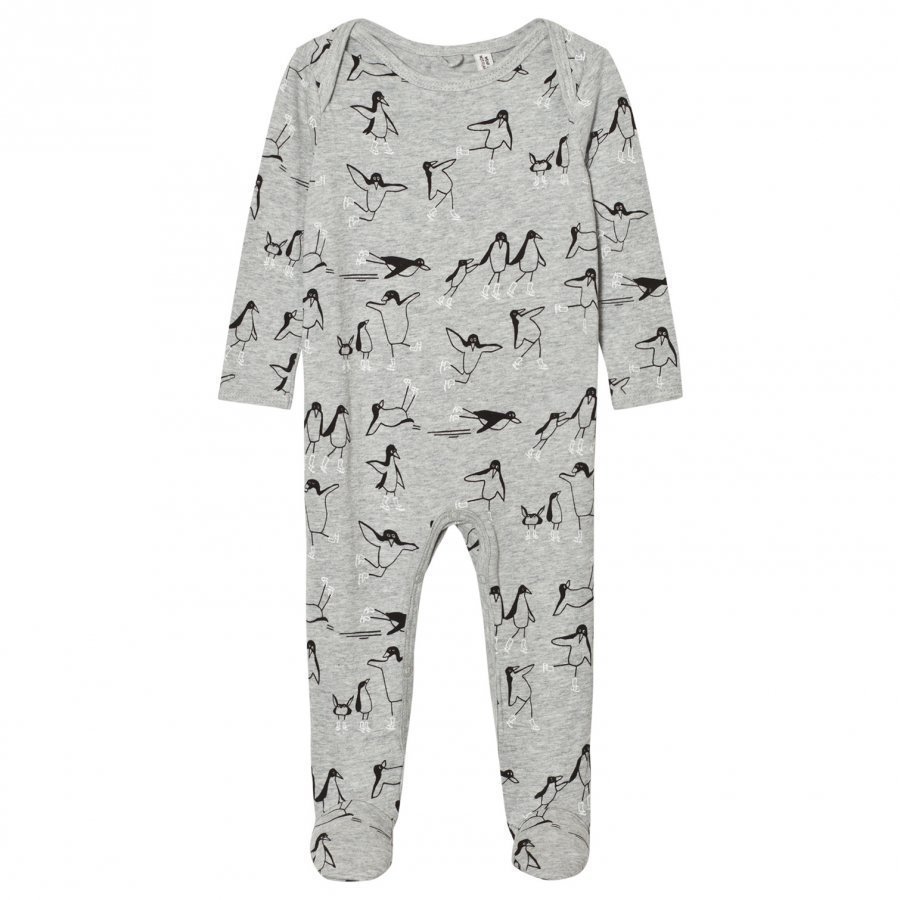 Stella Mccartney Kids Grey Penguin Footed Baby Body