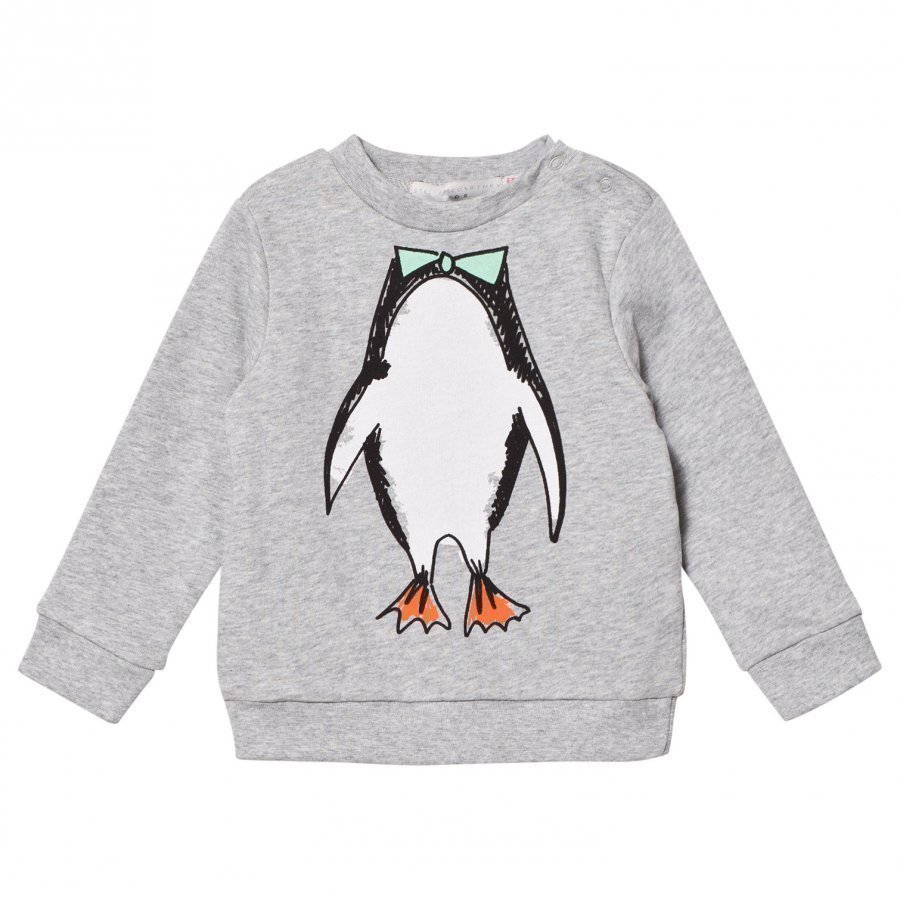 Stella Mccartney Kids Grey Penguin Print Sweatshirt Oloasun Paita