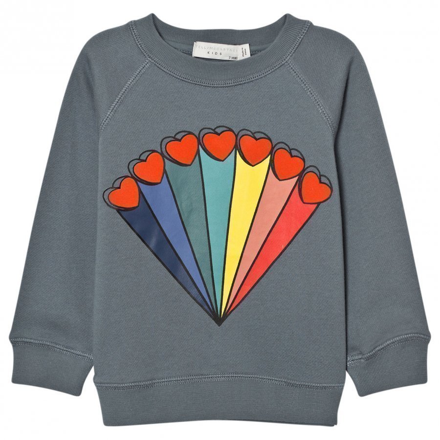 Stella Mccartney Kids Grey Rainbow Print Sweater Oloasun Paita