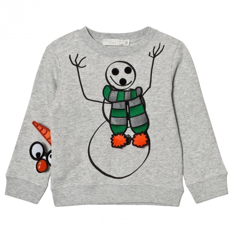 Stella Mccartney Kids Grey Snowman Print Biz Sweatshirt Oloasun Paita