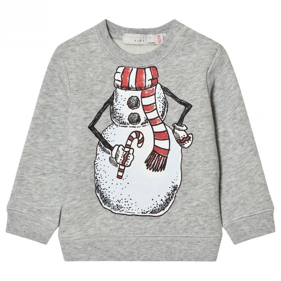 Stella Mccartney Kids Grey Snowman Print Biz Sweatshirt Oloasun Paita