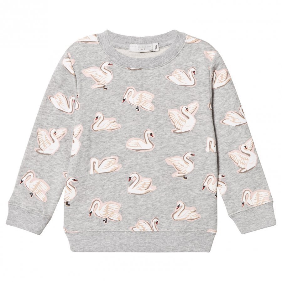 Stella Mccartney Kids Grey Swan Print Betty Sweatshirt Oloasun Paita