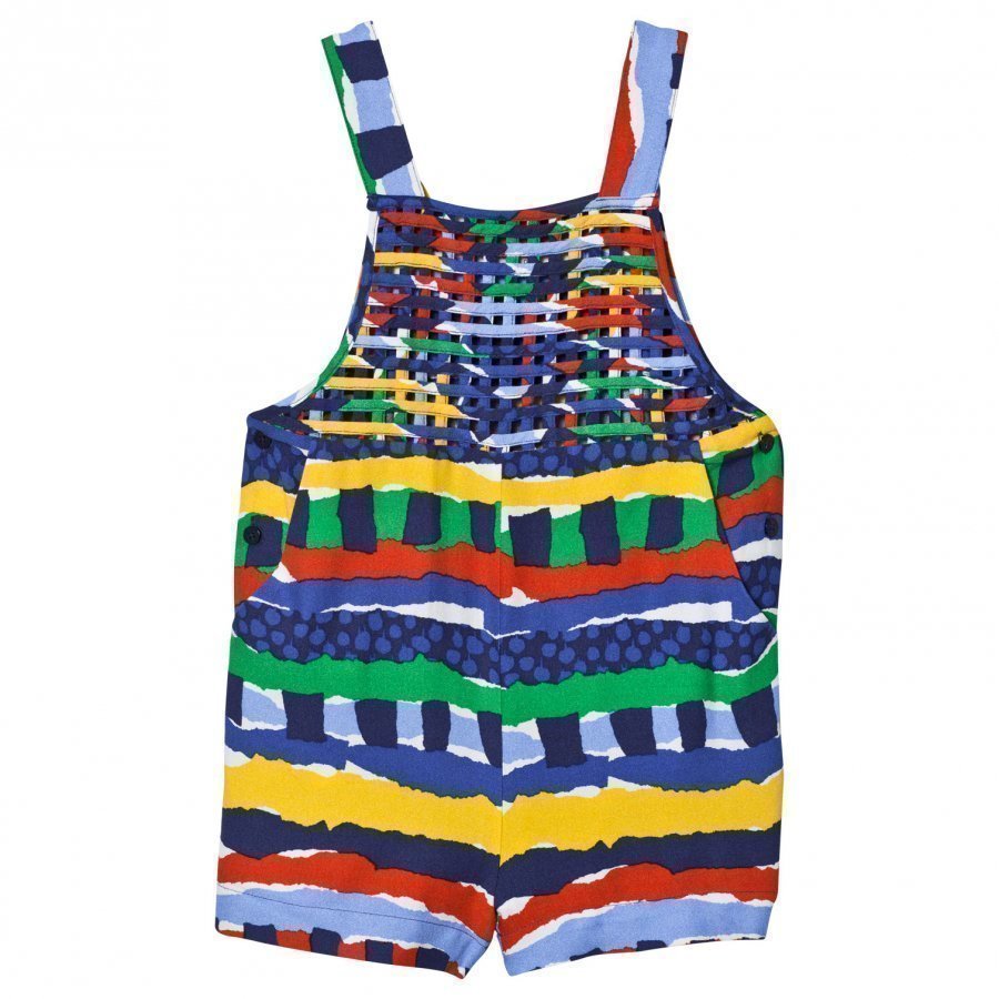 Stella Mccartney Kids Multi Rag Print Overalls Lappuhaalari