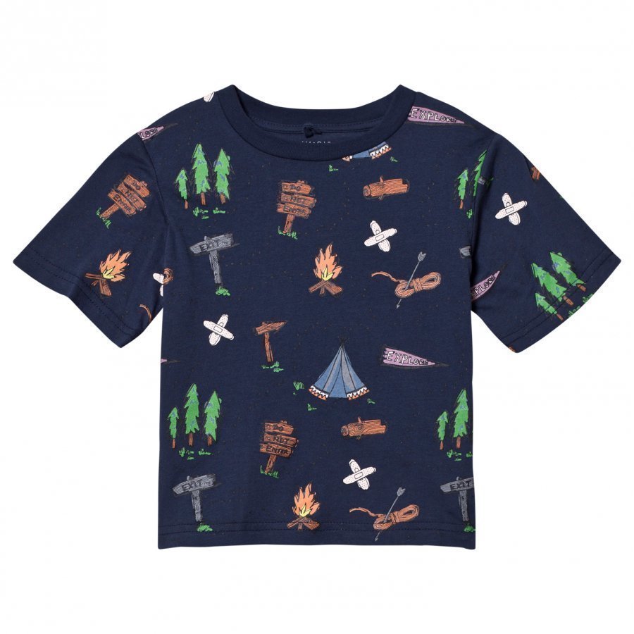 Stella Mccartney Kids Navy Explorer Arrow Tee T-Paita