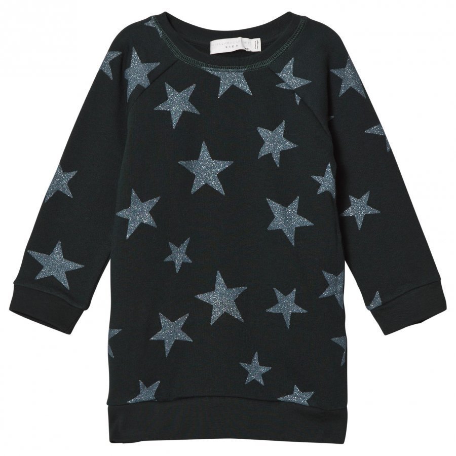 Stella Mccartney Kids Navy Glitter Stars Print Leona Dress Juhlamekko