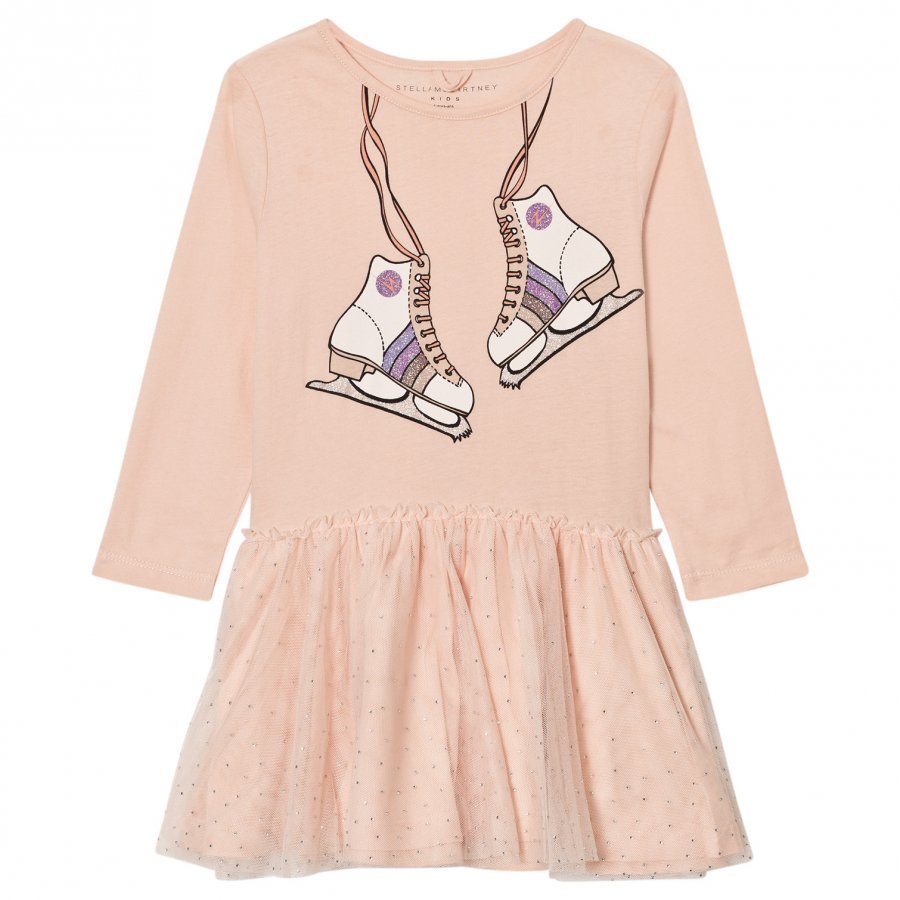 Stella Mccartney Kids Pale Pink Skate Primrose Dress Juhlamekko