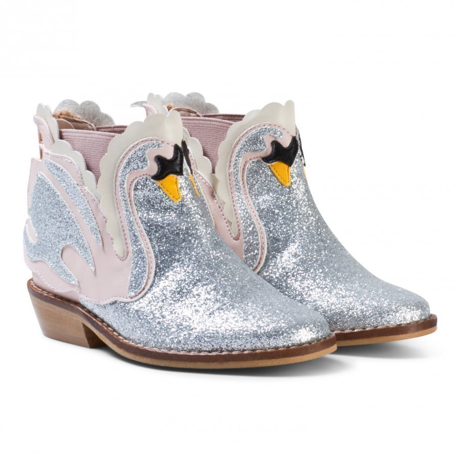 Stella Mccartney Kids Pale Pink Swan Lily Boots Nilkkurit