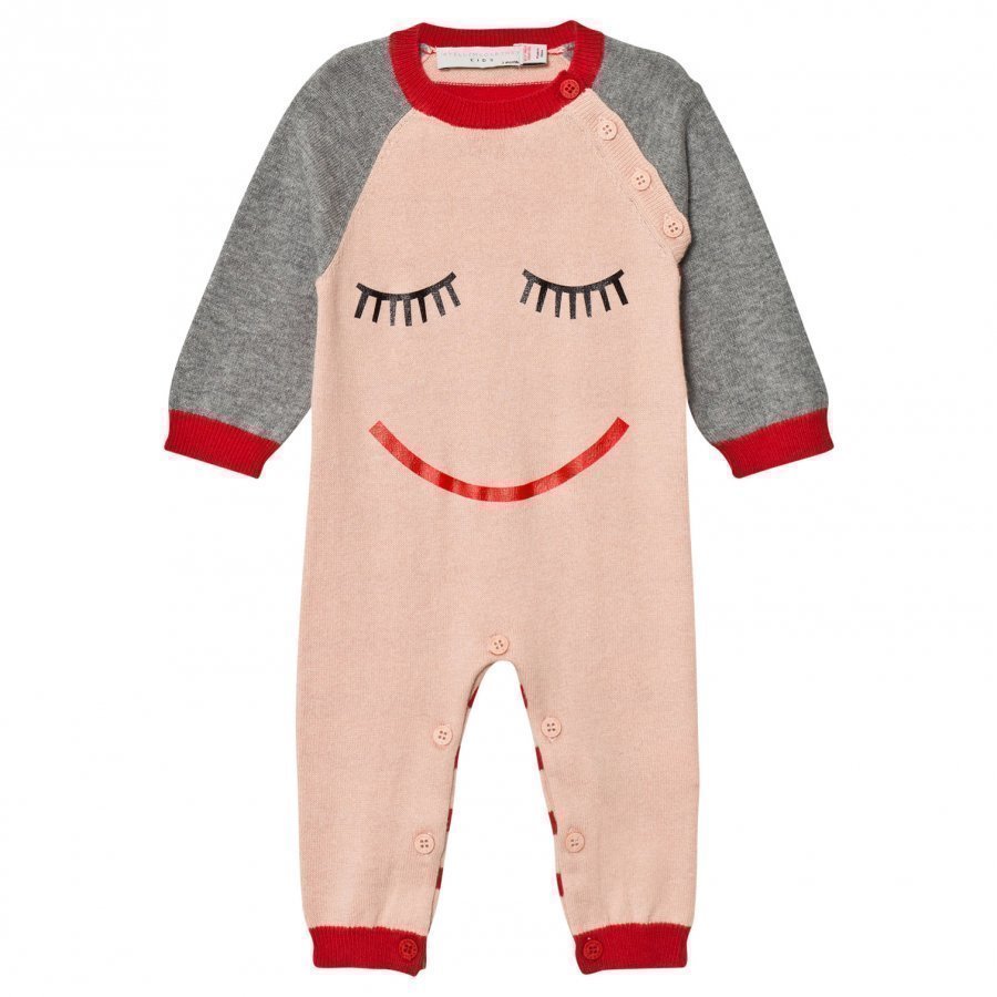 Stella Mccartney Kids Pink Face Knit Tommy One-Piece Body